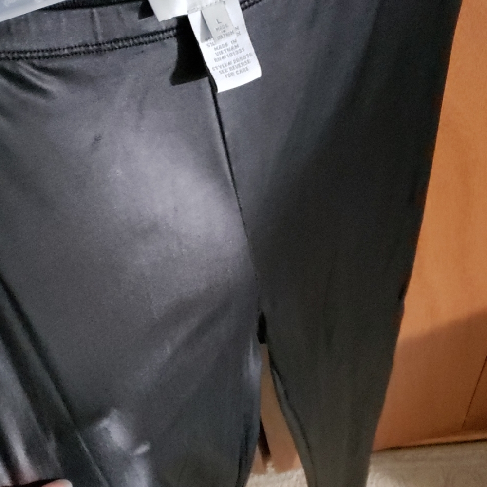 Faux stretch leather leggings - 50